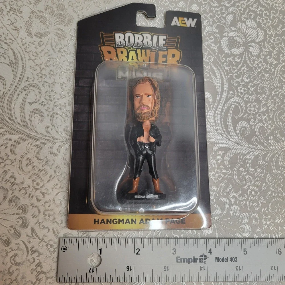 NEW Harley Cameron Micro Brawler Hangman Adam Page Bobble Brawler Mini AEW Crate